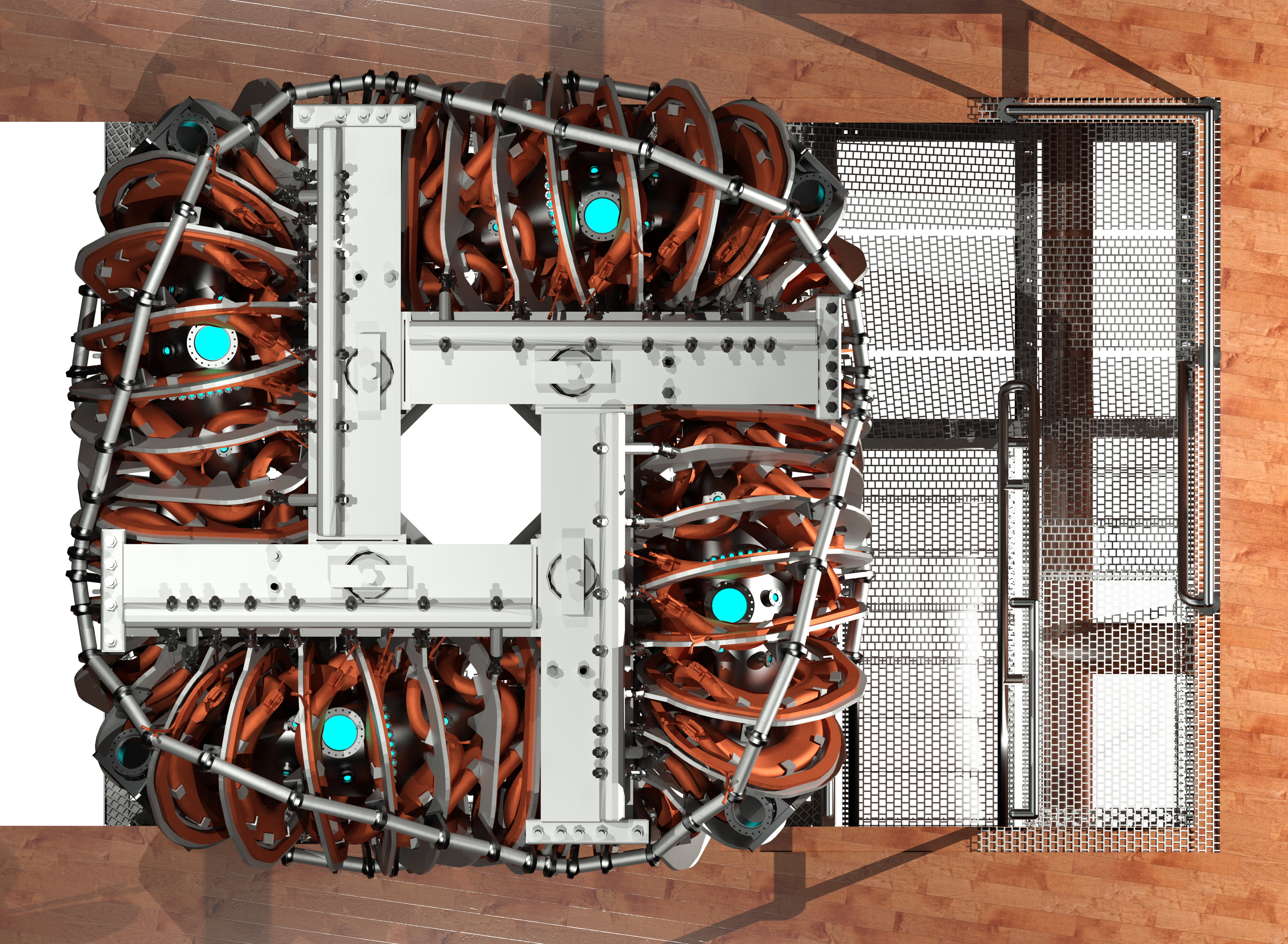 HSX rendering, full vessel, top view.